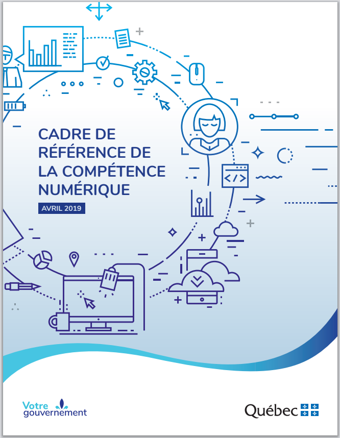 Couverture du Cadre de référence de la compétence numérique en éducation.