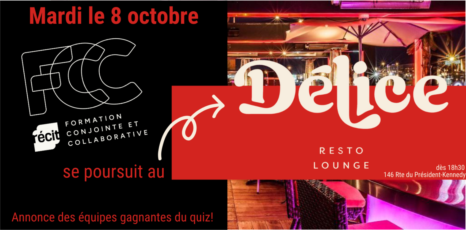 Photo du restaurant Le Délice annonçant l'événement du mardi 7 octobre à partir de 18h30.