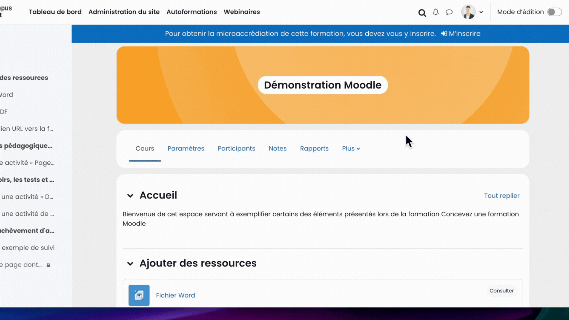 GIF présentant l'endroit où cliquer