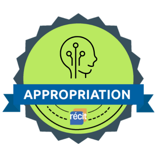 Badge appropriation formation l'IA générative en éducation

