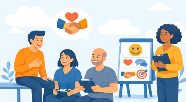 Infographie de l'atelier Lien socioaffectif