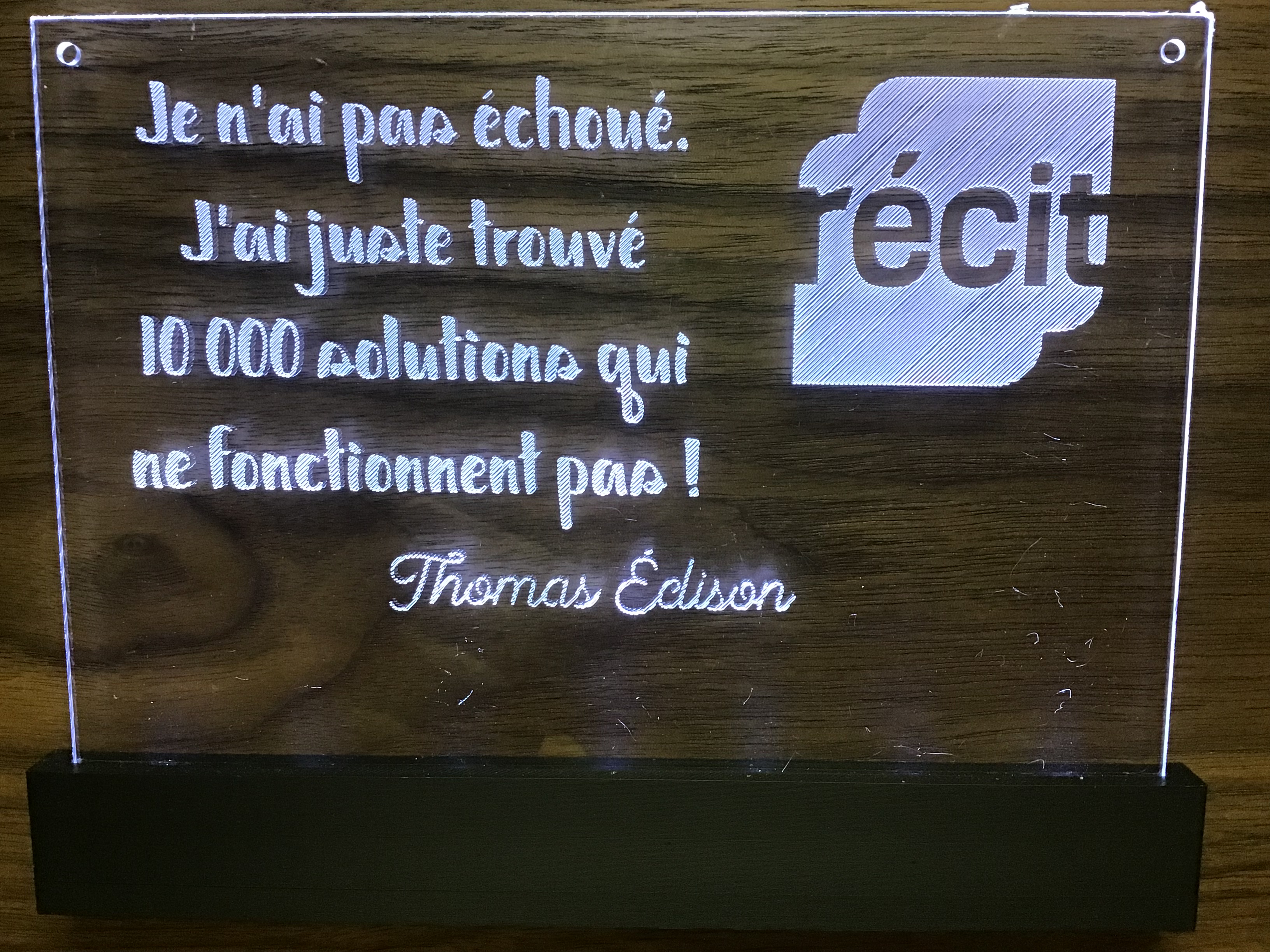 Gravure de l'intérieur d'un projet