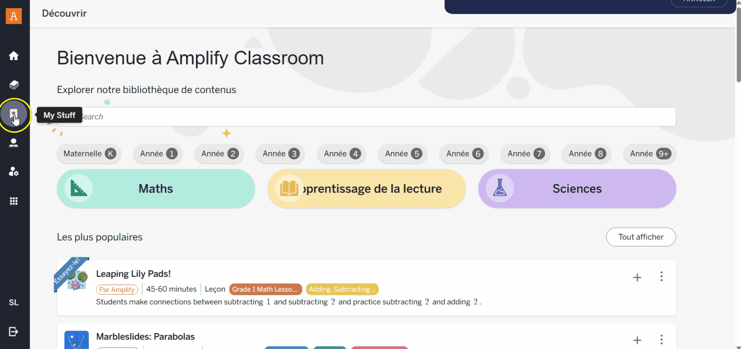 Créer une activité Amplify