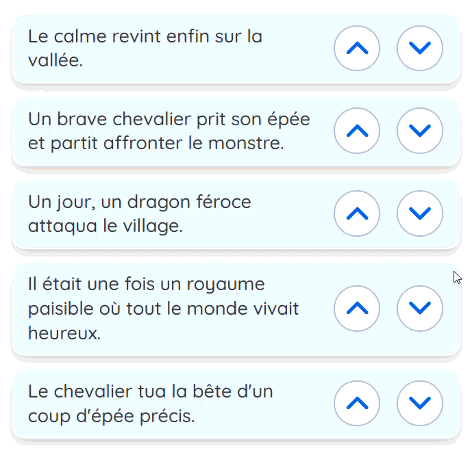 ordonner histoire