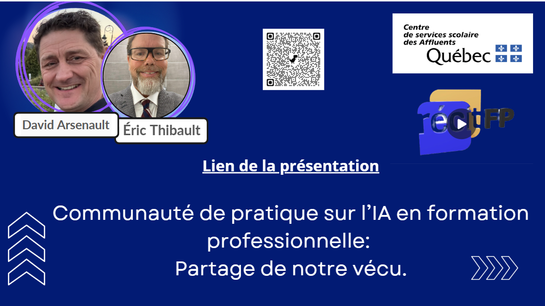 Image de cours - CoP sur l'IA en formation professionnelle: Partage de notre vécu.