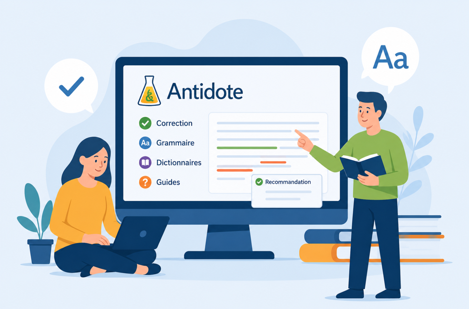 Infographie de l'atelier sur Antidote