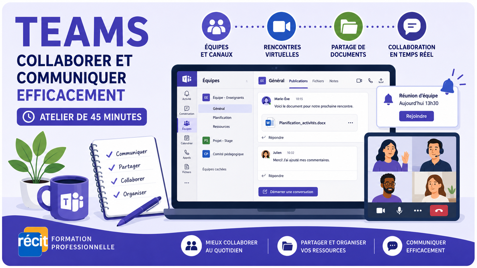Image de cours - Teams : collaborer et communiquer efficacement