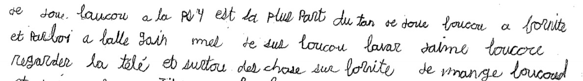 Trace d'écriture