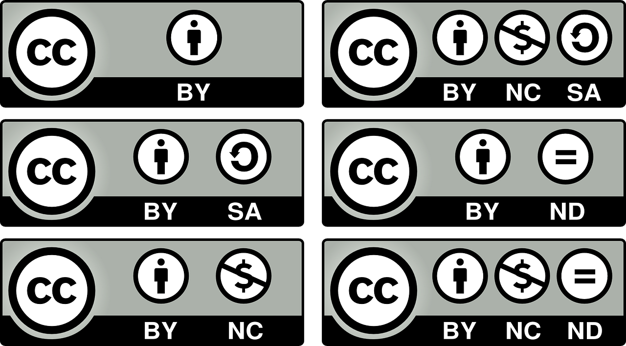 Différentes licences creative commons