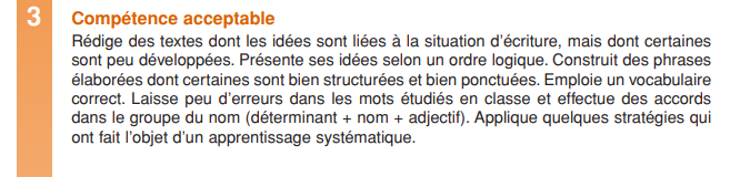 écriture 2e cycle primaire